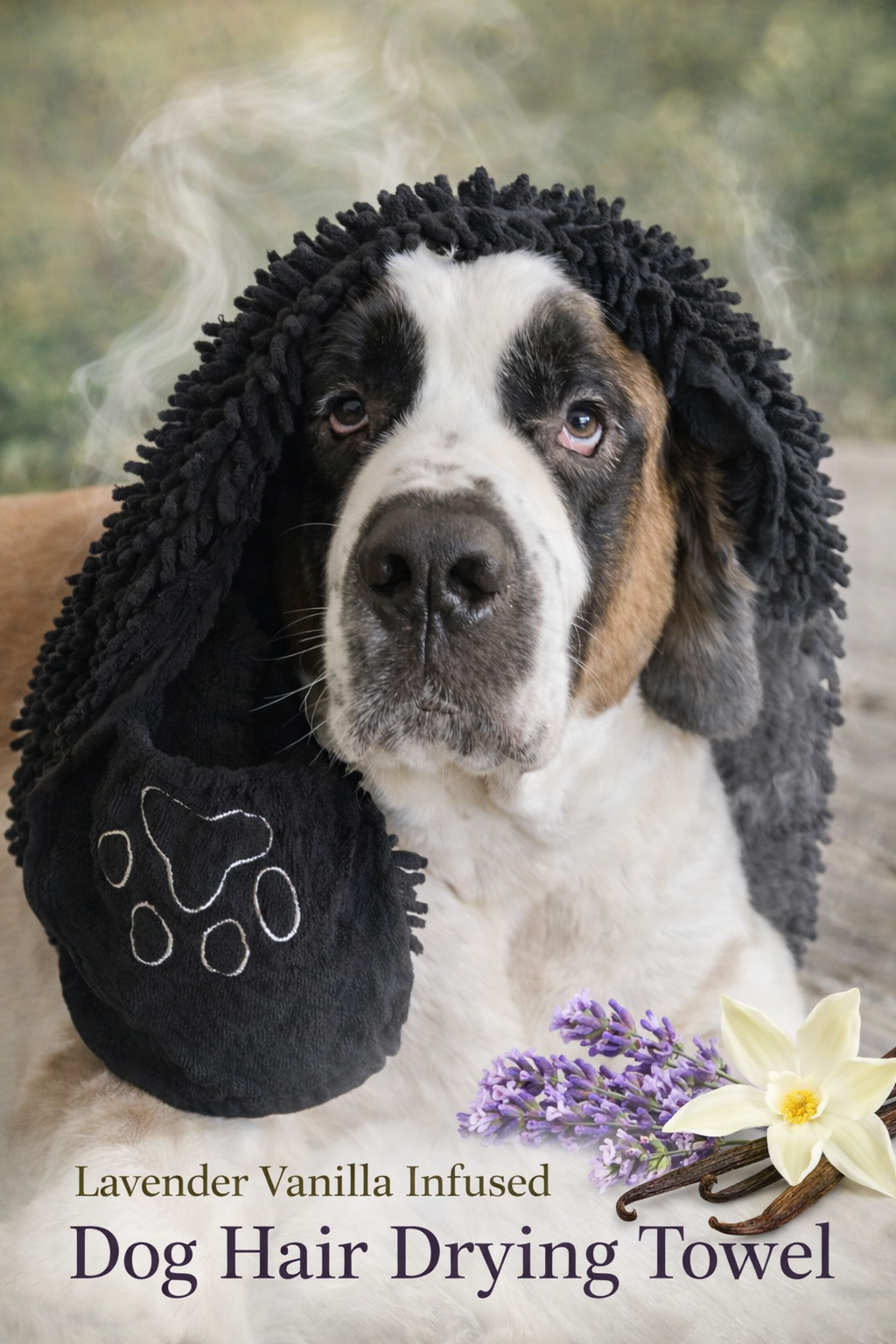 Lavender Vanilla Infused Dog Drying Towel